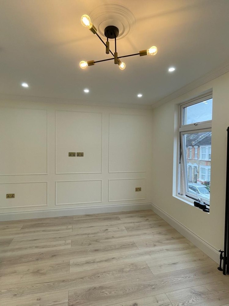 The open-plan living space